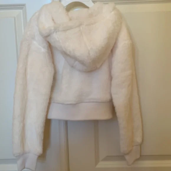 NWT The North Face Suave Oso Full-Zip Hooded Jacket - Kids. Gardenia White.